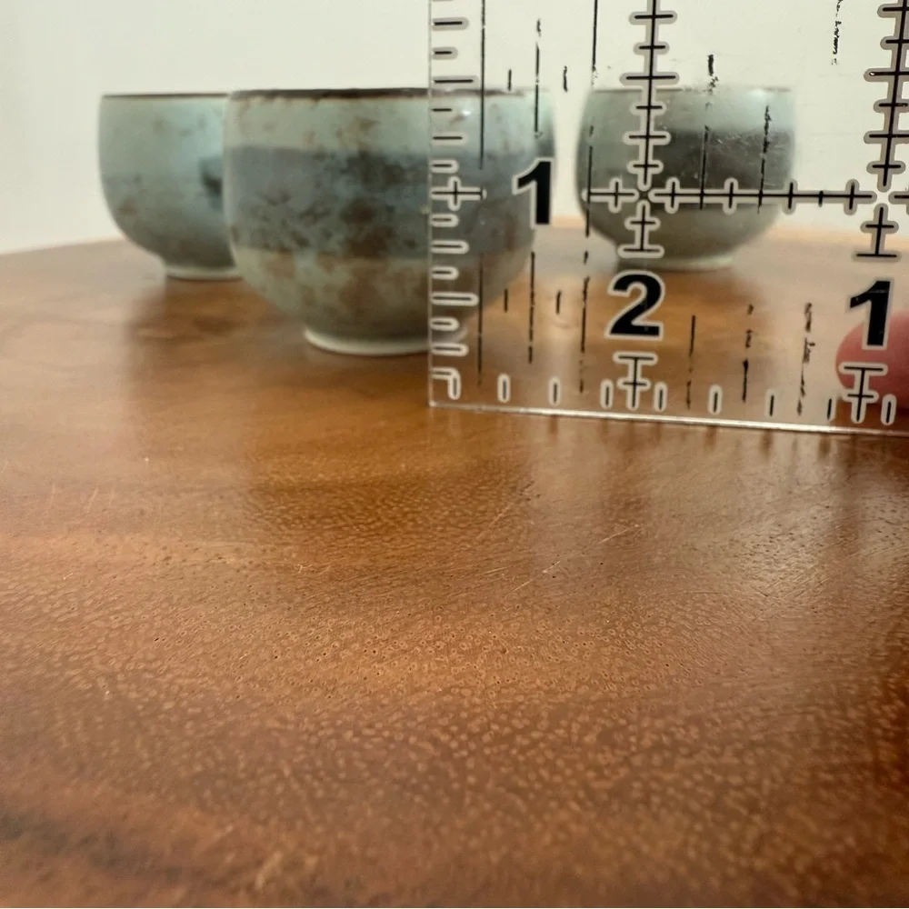 Vintage Sake Cups Shikino Utsuwa Handmade Ceramic Set 4